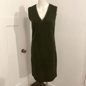 Butte Knit 100% Wool Size 14 V Neck Business Casual Irish V Neck Shift Dress